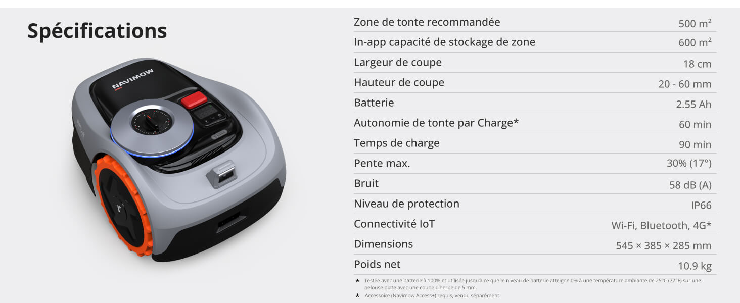 Navimow i robot tondeuse sans fil périphérique a gazon automatique electrique jardin intelligent
