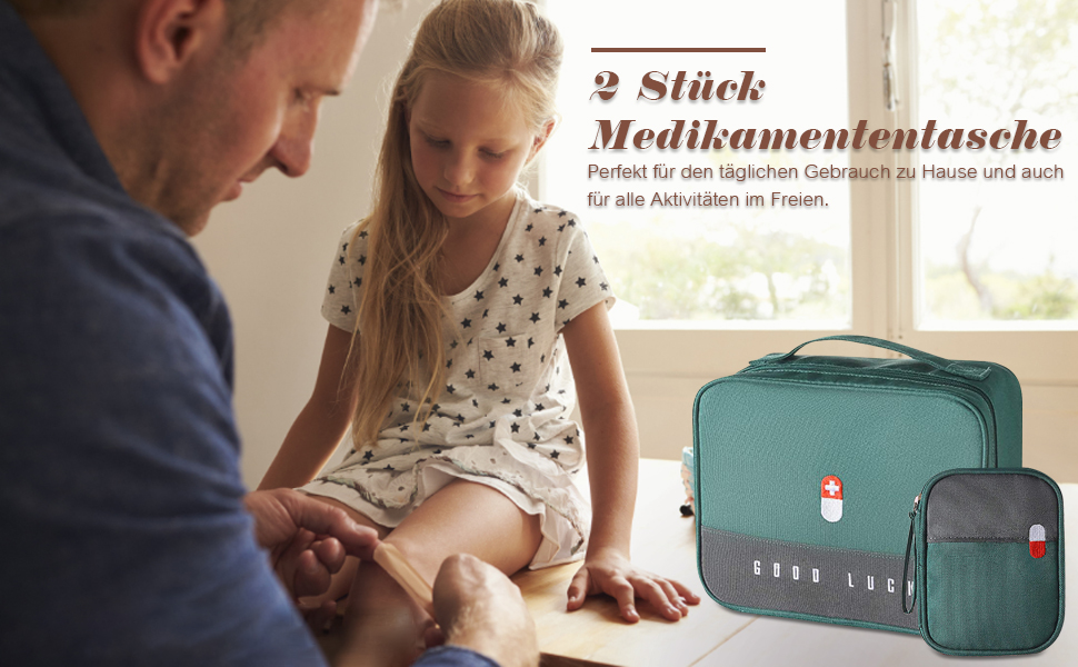  Medikamententasche Große Kapazität Wasserdicht Medizinische Notfalltasche Leer
