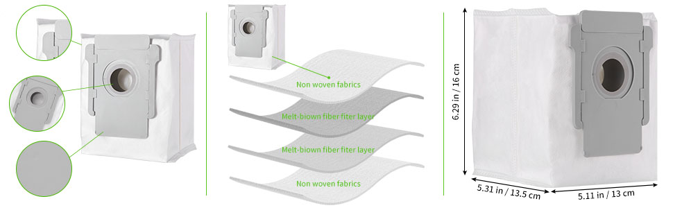 Lot de 12 sacs de rechange compatibles 