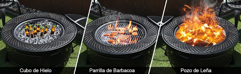 Brasero Exterior Jardín