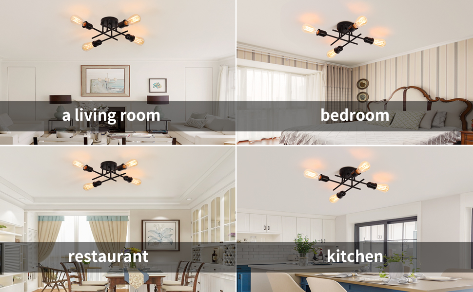 semi flush mount ceiling light fixture