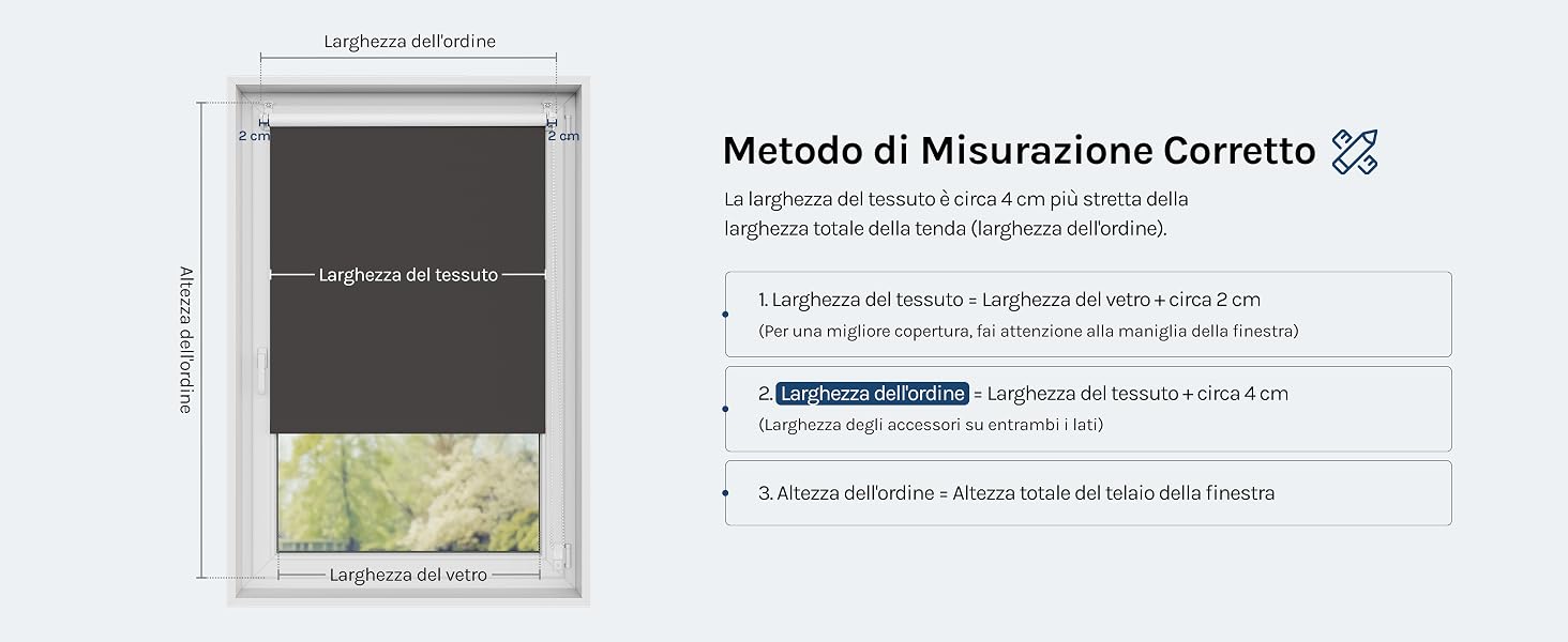 Il testo recita «Metodo di Misurazione Corretto». Interfaccia di screenshot che mostra più finestre di dialogo con testo in italiano e anteprima di foto naturalistiche.