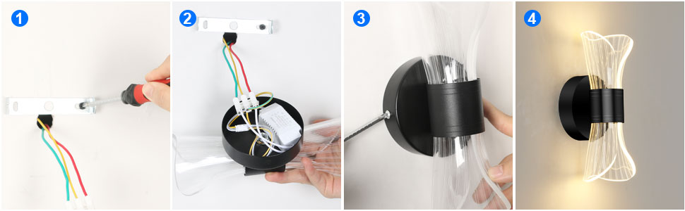 lampe murale noir