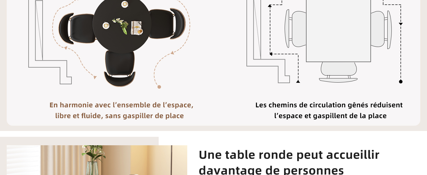 Dessins techniques ou schémas montrant les mesures et spécifications détaillées de ce qui semble être du mobilier ou des plans d'installation en texte français.