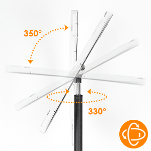 Tete de lampe reglable