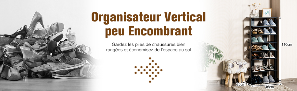 Étagère à chaussures à 7 niveaux