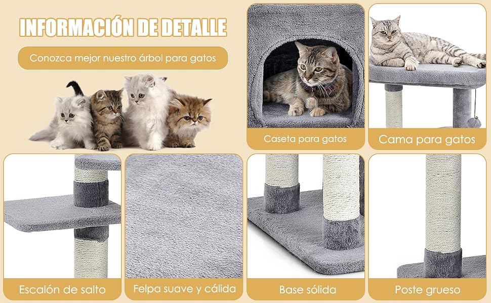 Árbol para Gatos de 4 Niveles