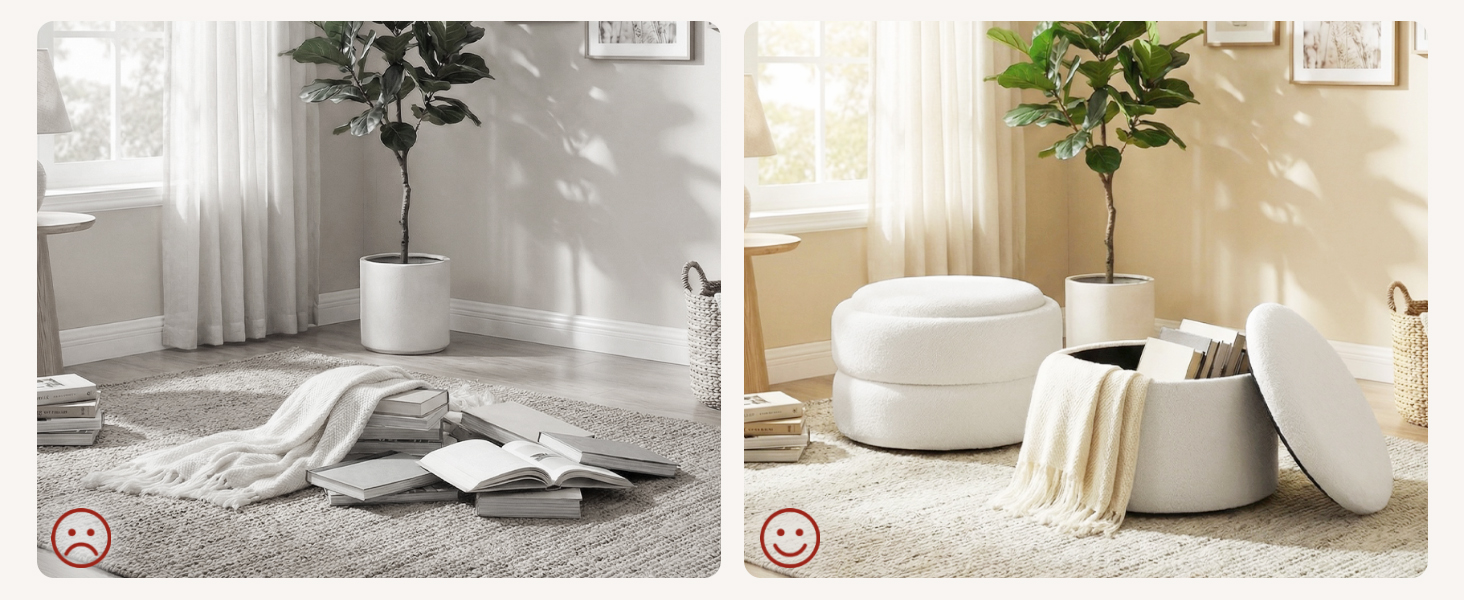 Comparaison du design d'intérieur à panneaux divisés montrant des espaces minimalistes dans les chambres et les salons. Le panneau de gauche présente une literie et une décoration gris monochromes ; le panneau de droite présente des tons beiges neutres avec des meubles et des plantes blancs.