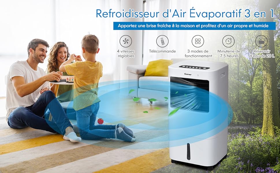 COSTWAY Rafraîchisseur D'Air Mobile 4 En 1 65W Réservoir 20L Ventilateur Humidificateur Oscillation 40° 3 Modes 4 Vitesses Minuterie 7,5H, 2 Glacières Inclus -Climatiseur Et Ventilateur AAHKMJXYDAFdJAOAIMEbOAchlkWZ0oakZn uVZ0mPidMNbILvCvspZ4oG3fPgIqc1P26RdPiG8KHKUtblW5 ULKvLD1OHzwX jolGWPZGyLZfFbBGq2KdLF6sAKfHGHA3zuN0MaGRPOGYdvZTUgXROGNpvUiHnzIJFJAWiI1QZoIbNY2MXGBclkYinEla8ecWGs iAVUkib 2a7N2bhUNfP5
