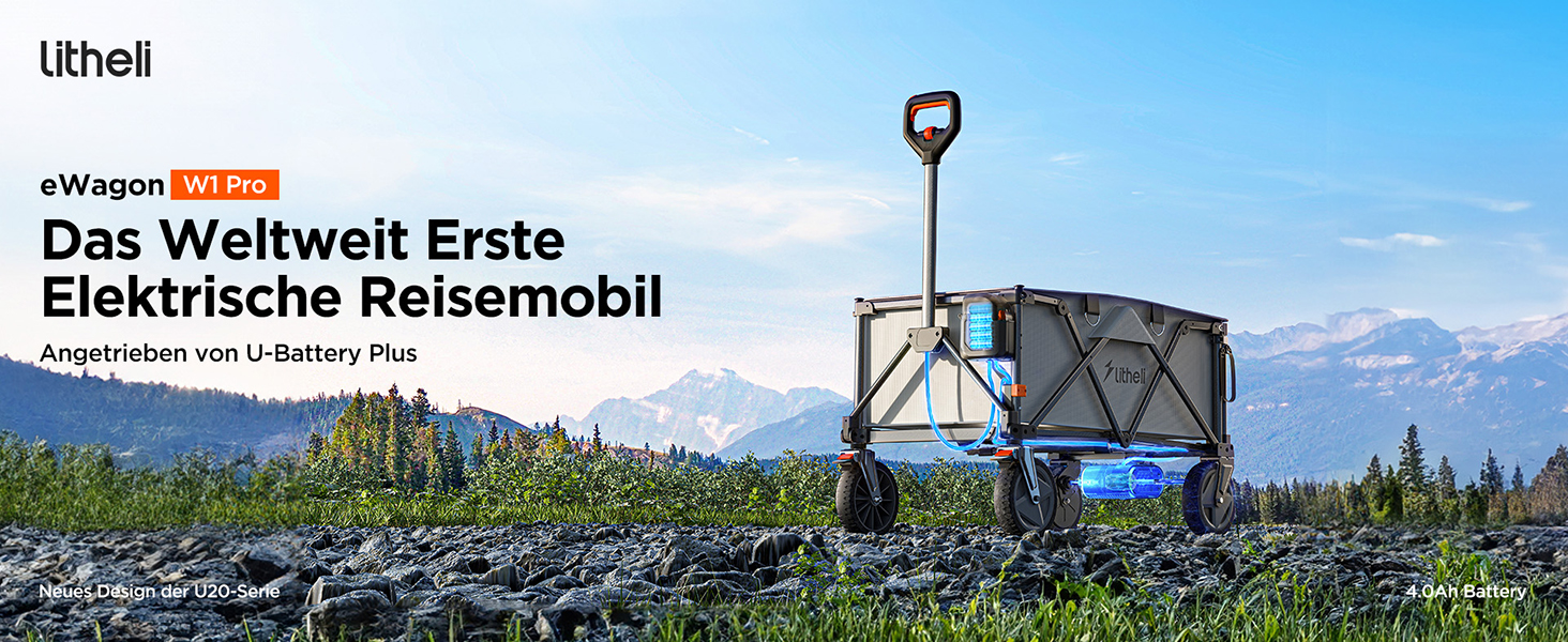 Litheli Elektrokarre Bollerwagen,Bollerwagen Faltbar