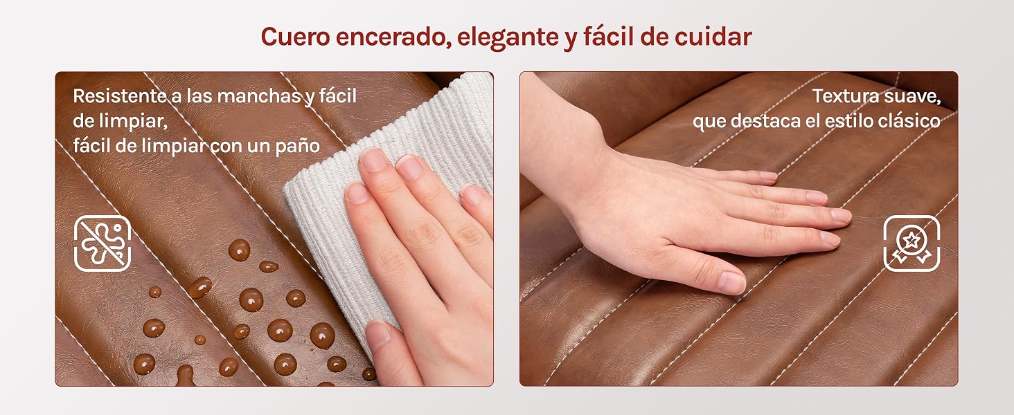 El texto dice «Como encordar, elegante y facil de cuidar». Secuencia instructiva en la que se muestran las manos enhebrando o trabajando con una superficie.