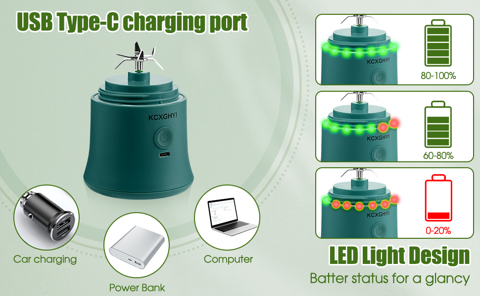 Licuadora recargable USB 