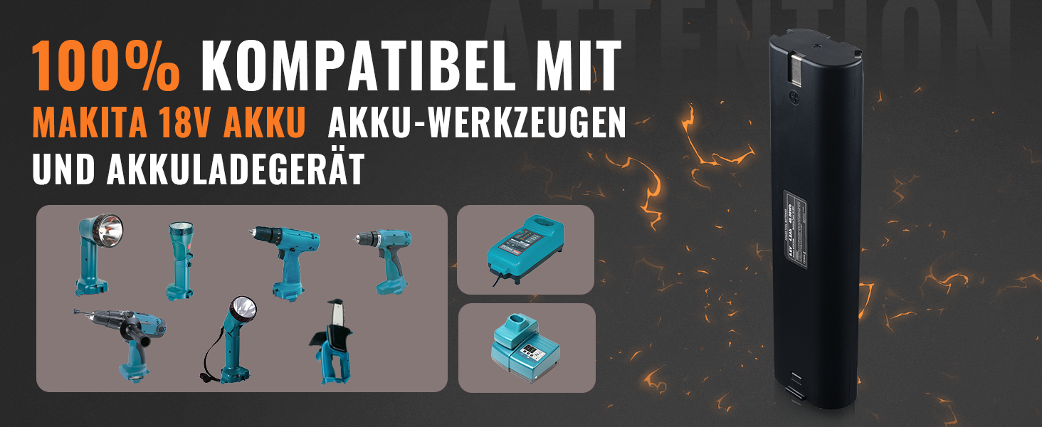 Ersatzakku für Makita 9.6V Akku