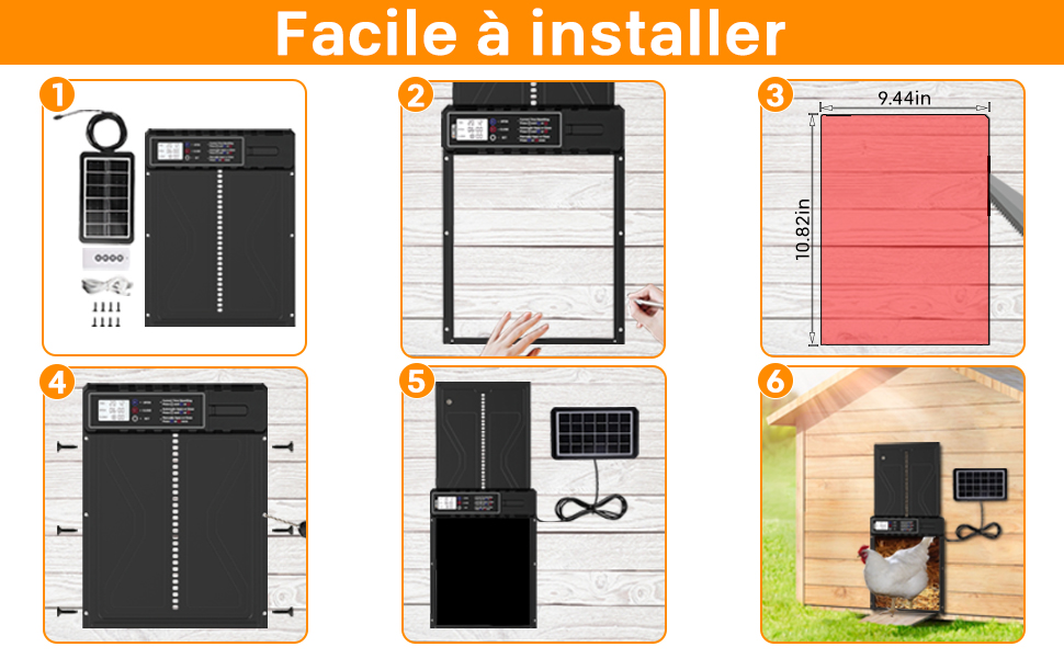 porte poulailler automatique solaire