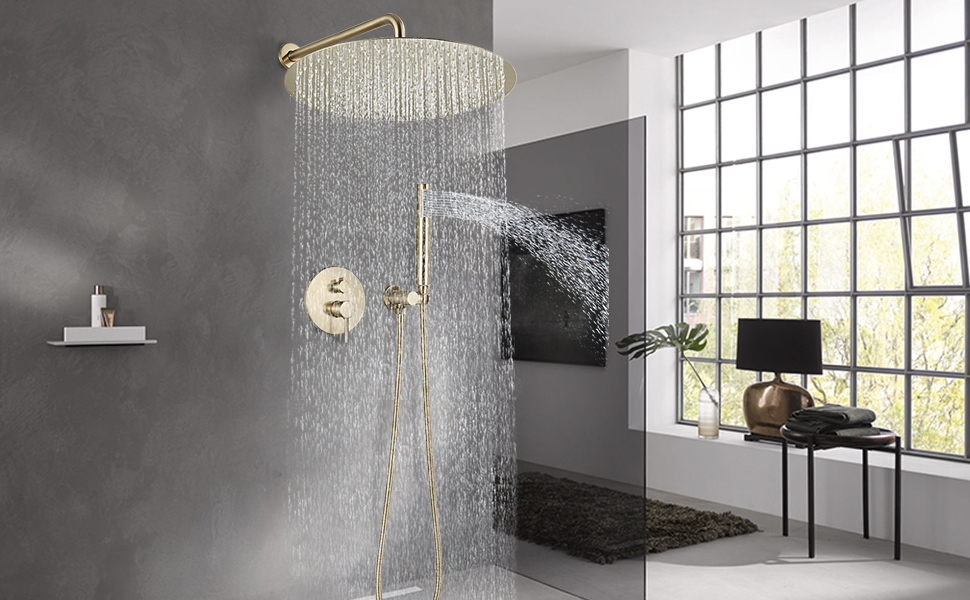 système de douche rond