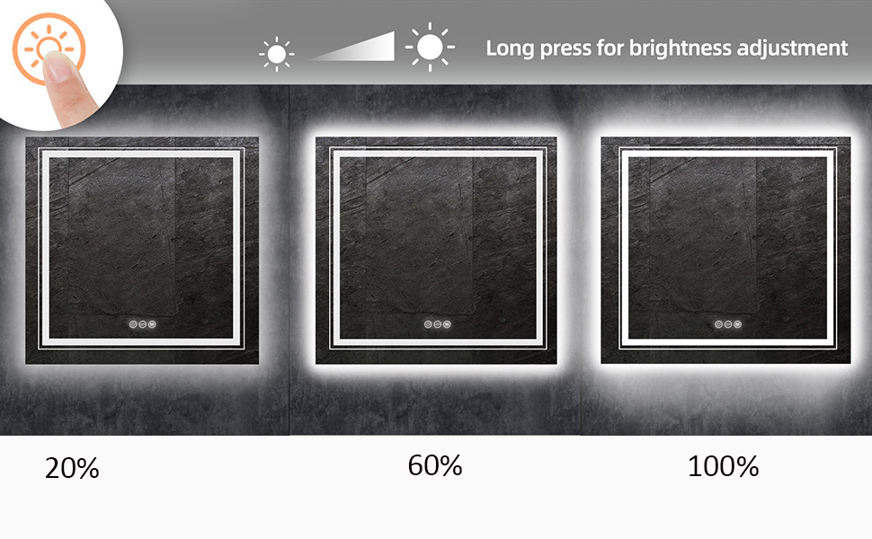 illuminated wall lighted LED bathroom mirror