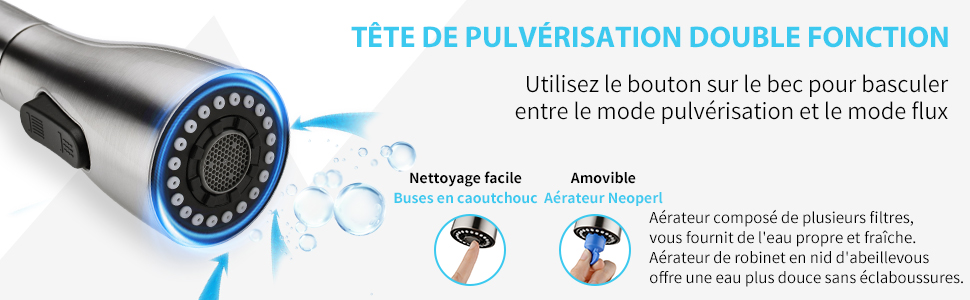 Robinet Évier Cuisine Rotatif