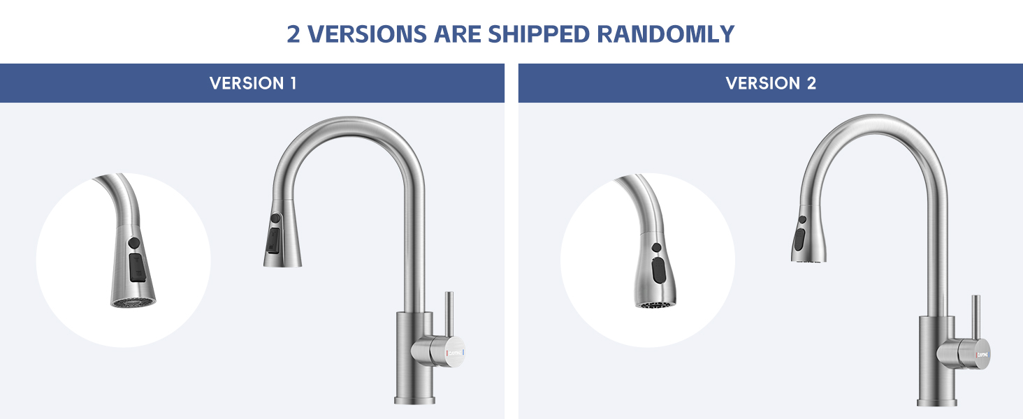 Kitchen Mixer Tap with Pull Out Spray, Stainless Steel Sink Taps Mixer for Kitchen Single Lever