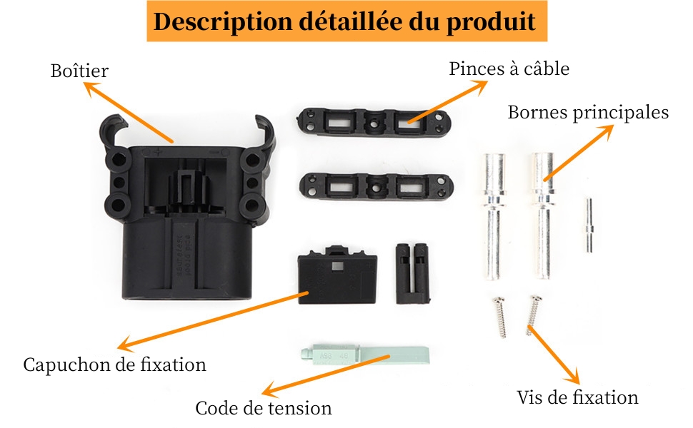 Connecteur Mâle de Chariot Élévateur Mâle, DC150V 160A