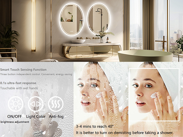 badspiegel mit beleuchtung badezimmer spiegel led beleuchteter wandspiegel lichtspiegel