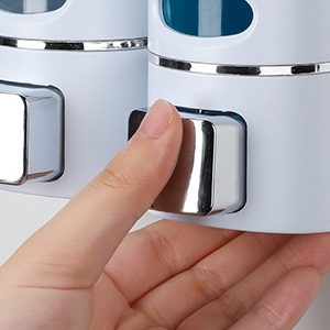 Wall mounted soap dispenser without drilling