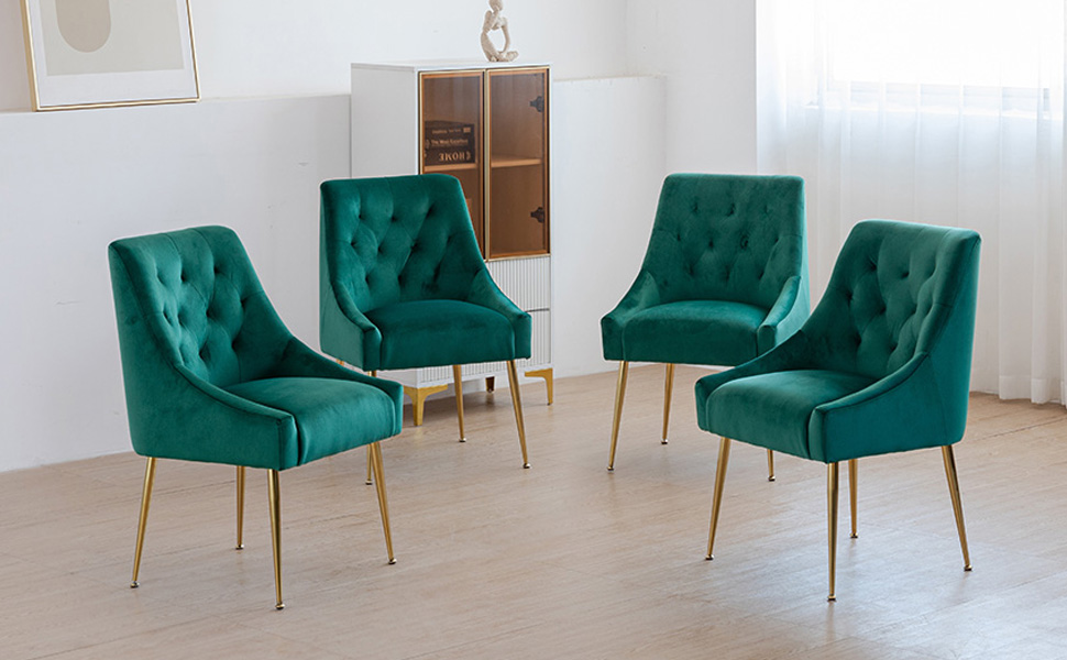 Chaise Salle a Manger Lot de 2, 4, 6, Chaise de Salle à Manger Velours, Chaise Fauteuil Salle Manger