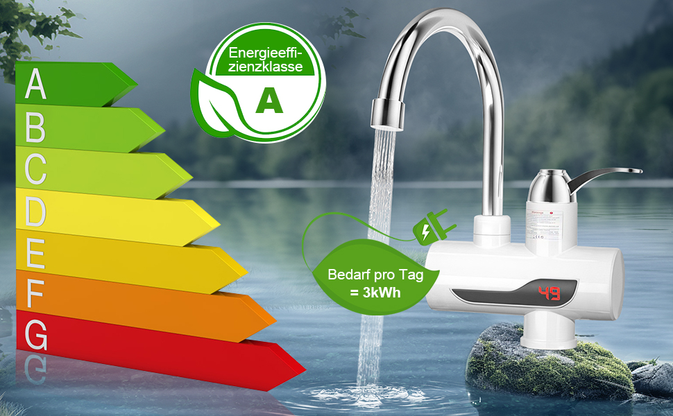 Grifo con calentador de agua instantáneo