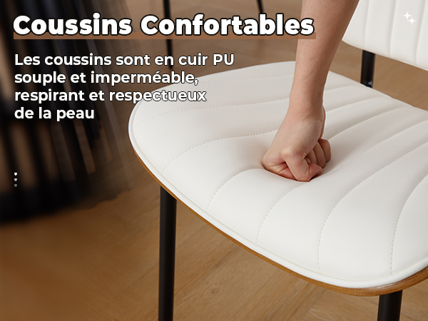 chaise cuir marron