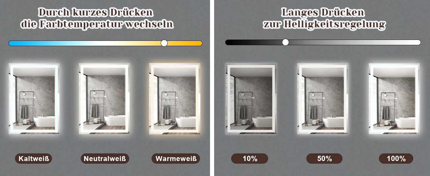 Badspiegel mit Beleuchtung