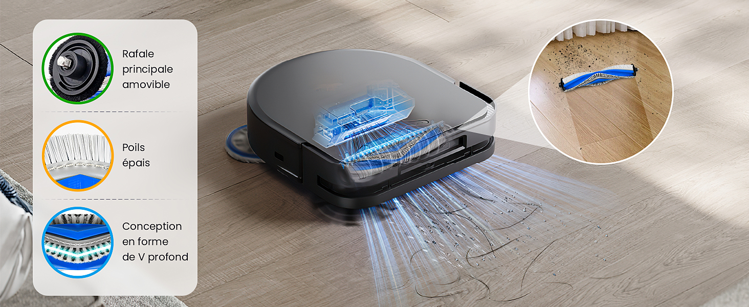 6 Sacchetti Polvere E Spazzola Per Ecovacs Deebot X1 Omni/Turbo, 3L, Filtrazione 99.9%, Ricambio Originale Compatibile