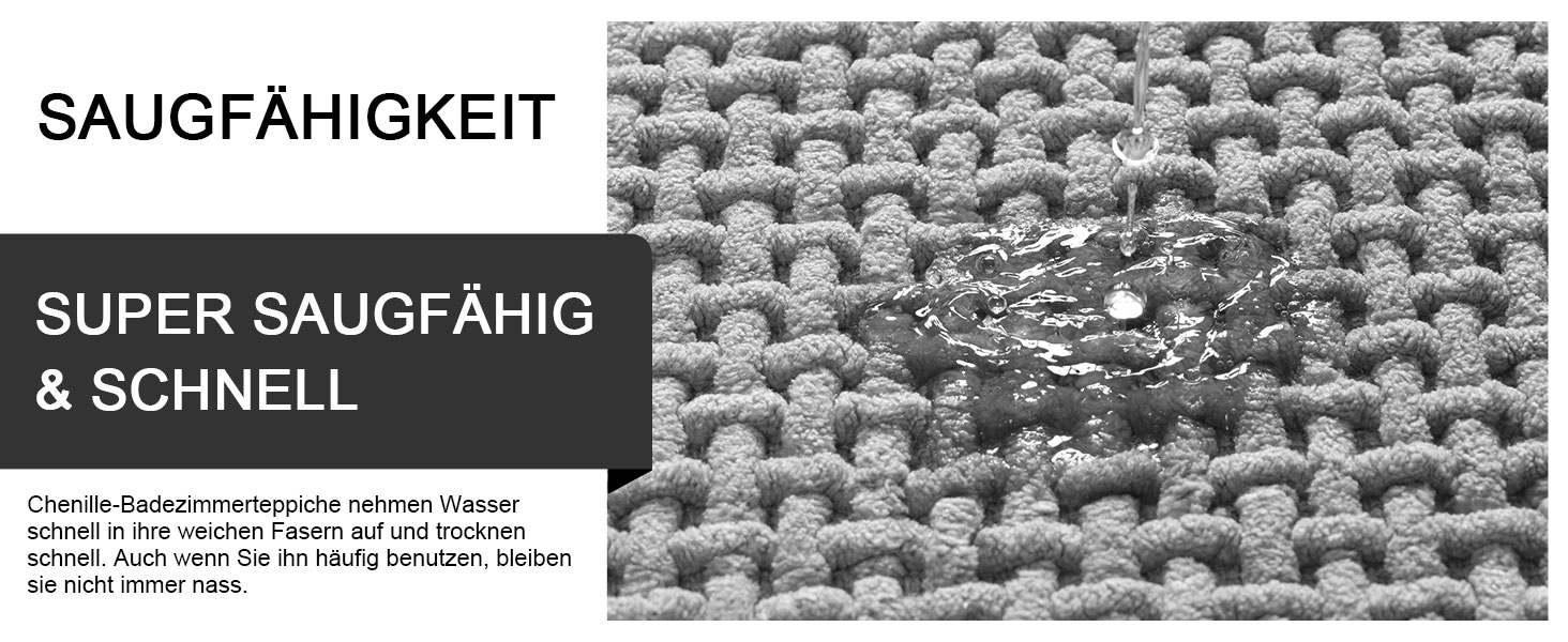 Chenille Badteppich