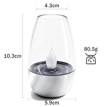 Lot de 6 bougies LED électriques rechargeables 594