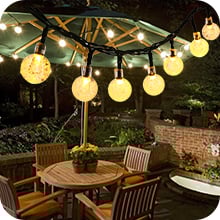 guirlande solaire exterieur jardin