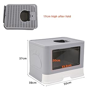 BingoPaw Toilette per Gatti chiusa con cassetto Cassettina Contenitori per lettiere igienica gatti