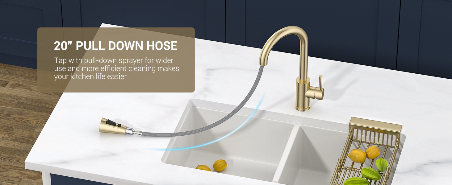 a picture of a sink with a hose running through it.
