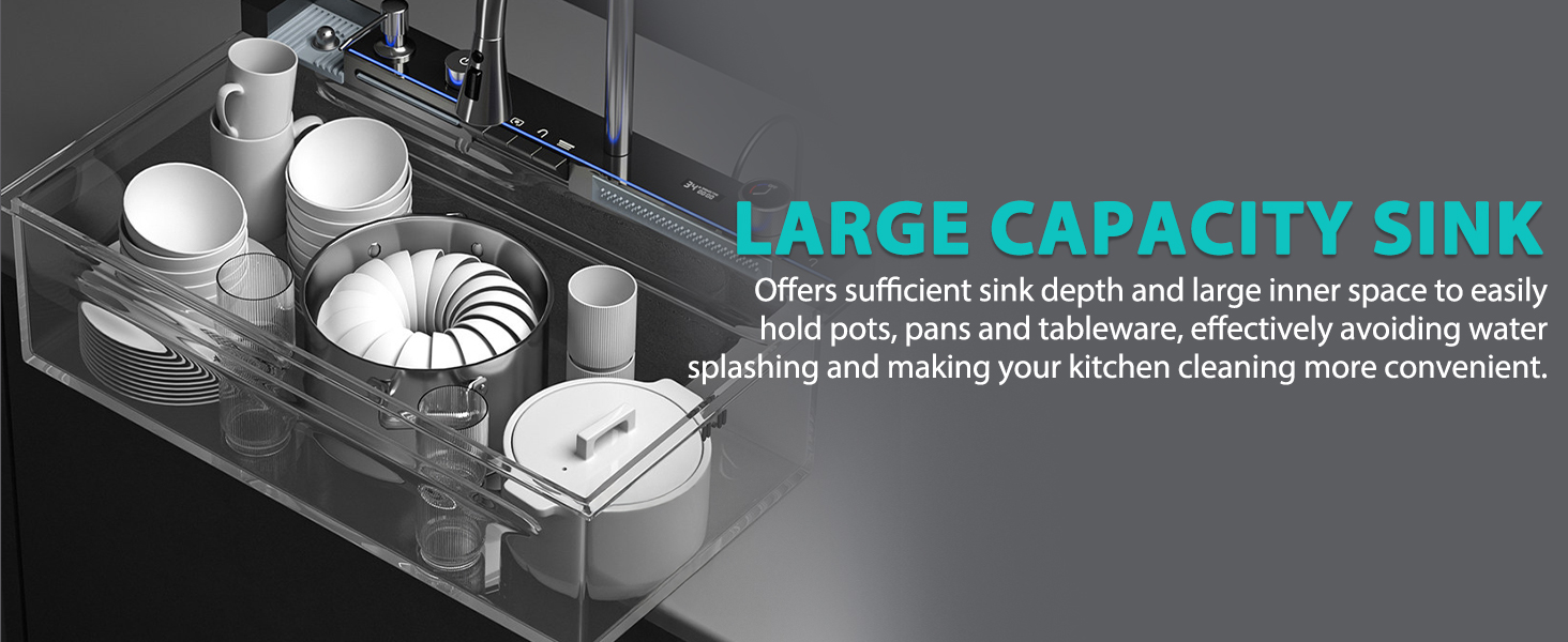 Smart Waterfall Kitchen Sink