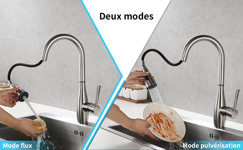 Robinet Cuisine avec Douchette Extensible