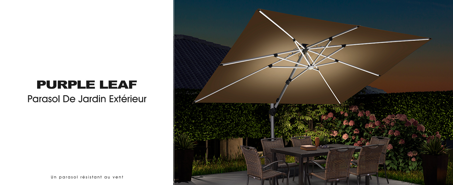 parasol de jardin exterieur 4m déporté