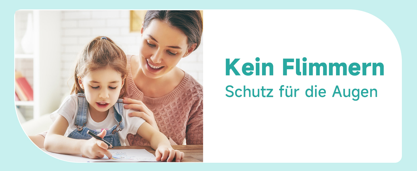 Kein Flimmern Schutz für die Augen