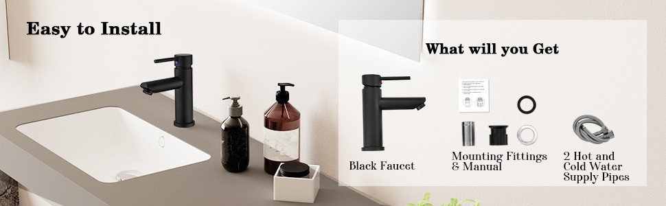 matt black bathroo mixer tap