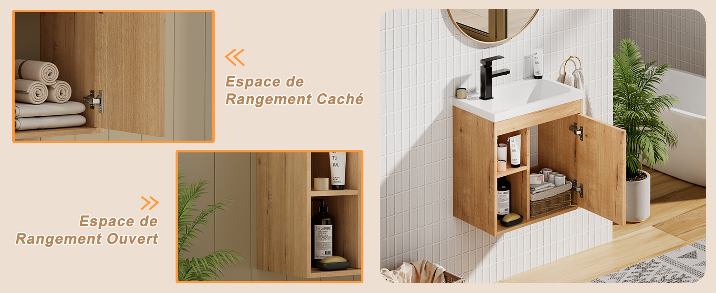 Maquette de design d'intérieur montrant des meubles de rangement et des étagères dans une palette de couleurs beige et blanc.