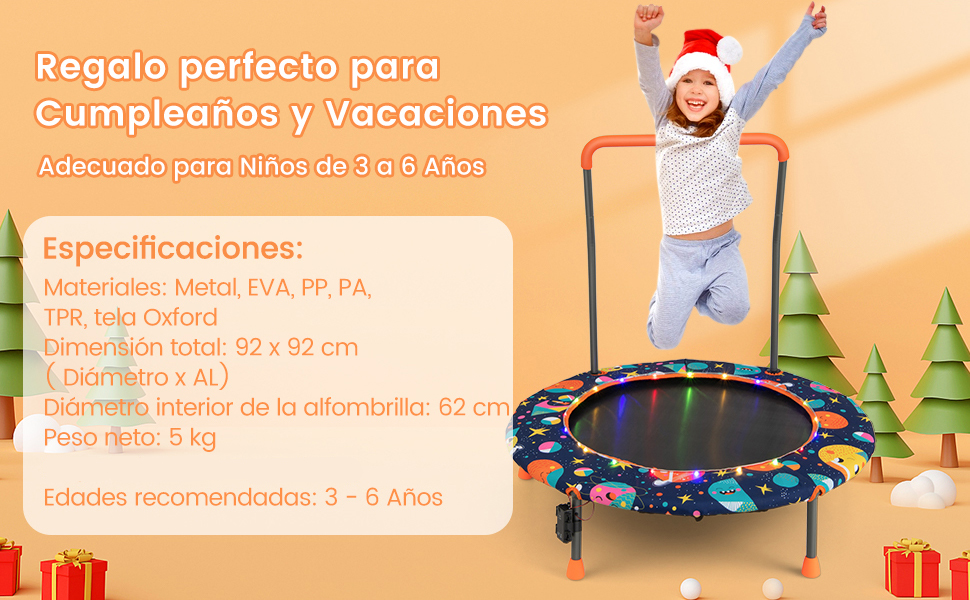  Trampolín para Niños de 92 cm