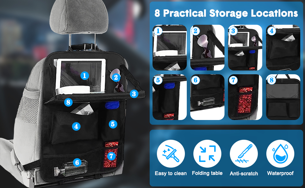organisateur voiture enfant organisateur de voiture rangement auto accessoire interieur protecteur