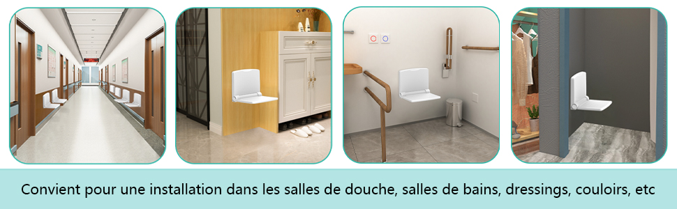 Asiento de ducha plegable