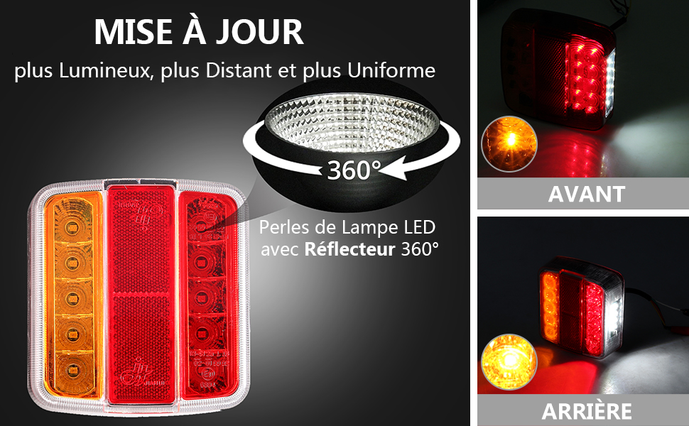 LED Feu Arrière pour Remorque