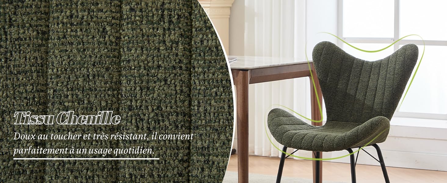 Scène de design d'intérieur moderne montrant un fauteuil foncé texturé contre un mur avec des œuvres d'art abstraites. Plusieurs angles d'agencement de meubles contemporains.