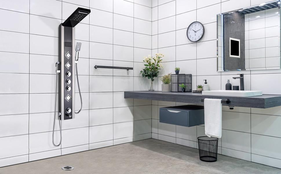 Shower Tower Panel wall mounted led