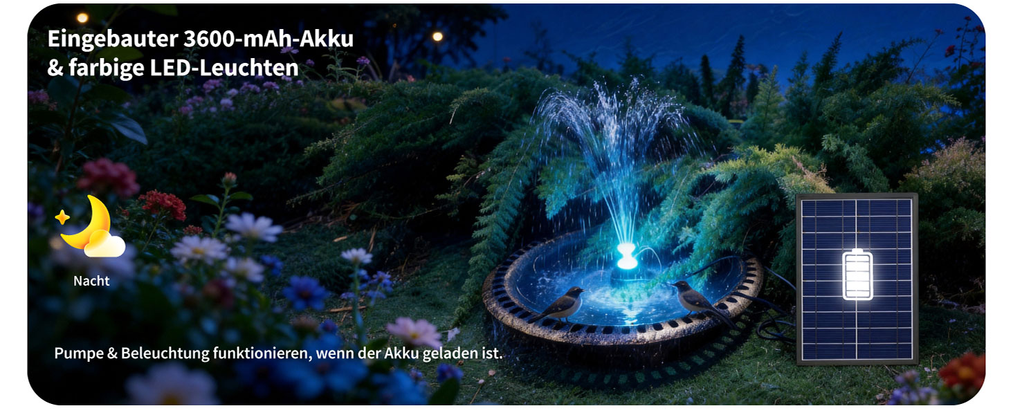 Akku und LED-Nachtbetrieb