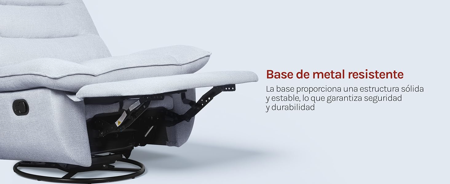 El texto dice «Boîte de métal résistante» (Caja metálica resistente). Primer plano del compartimento metálico con un texto que describe las especificaciones, incluidas las dimensiones y las características de durabilidad, en francés.