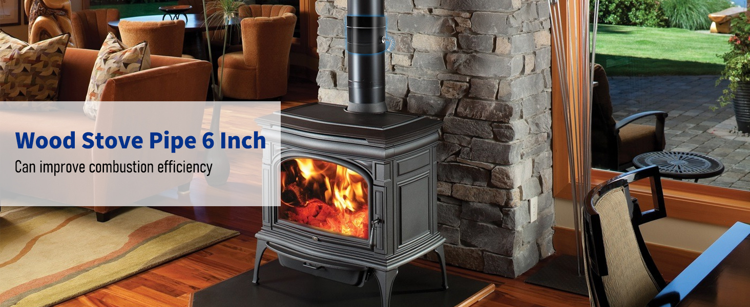 wood stove pipe 6 inch